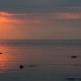 <p align=left>Les couchers de soleil, toujours appréciés, celui-là à Saint-Flavie, Gaspésie